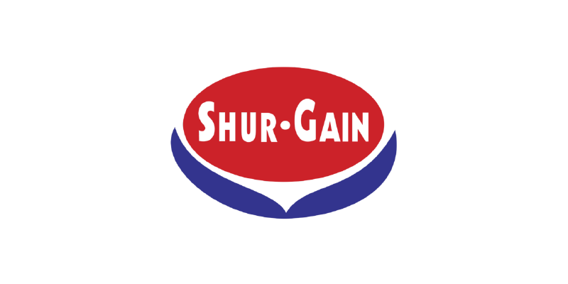 Shur-gain logo red and blue