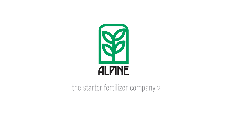 Alpine logo in green and black