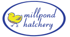 Millpond Hatchery Logo blue and yellow