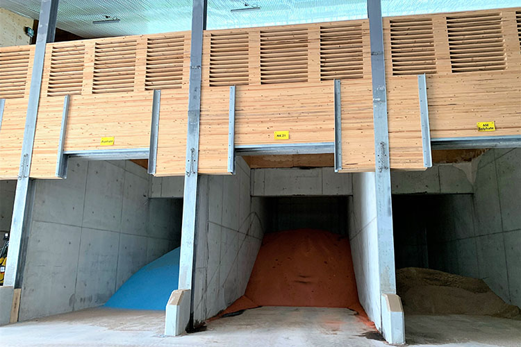 Fertilizer inside Colborne facility