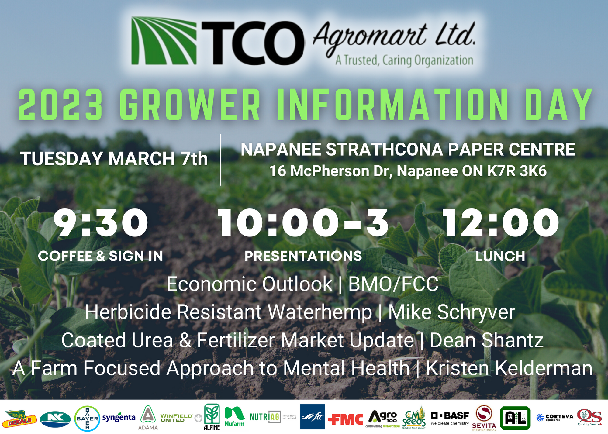 TCO Agromart 2023 Grower Information Day