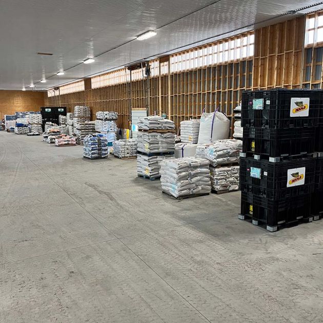 Inside Colborne bagged fertilizer